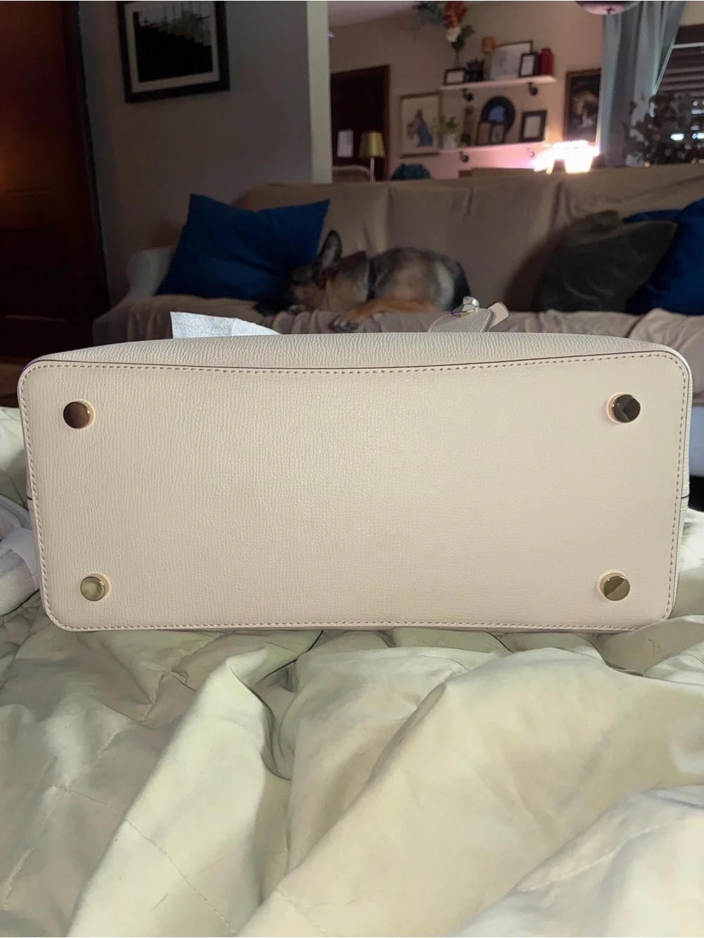 kate spade Pale Pink Leather Tote with Removable Strap